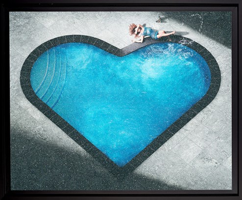 Splashing Heart by David Drebin - Framed C-Type Print with Diamond Dust